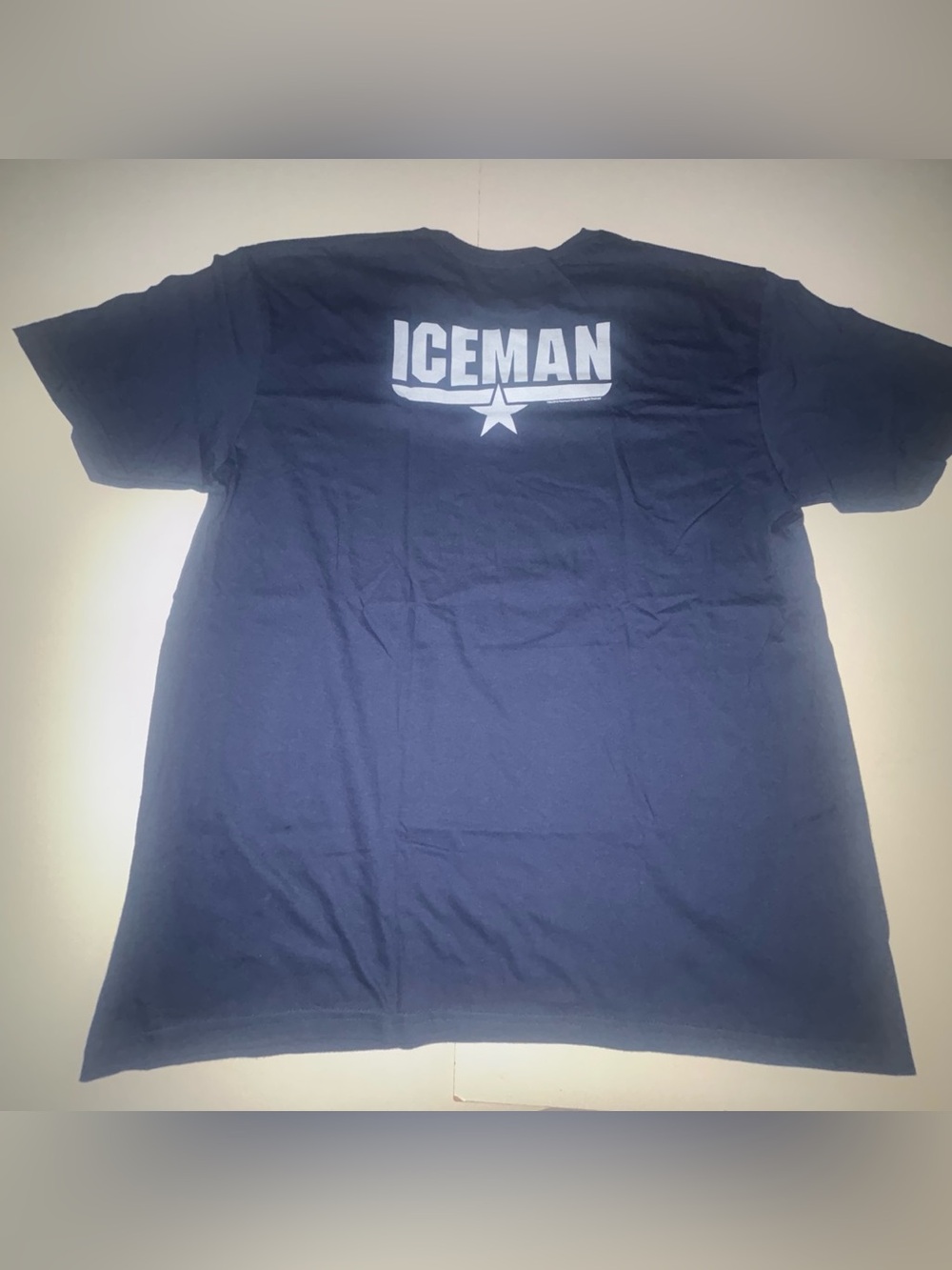 Top Gun Movie Call Sign Iceman Dark Blue T Shirt Size XL - Tom Cruise